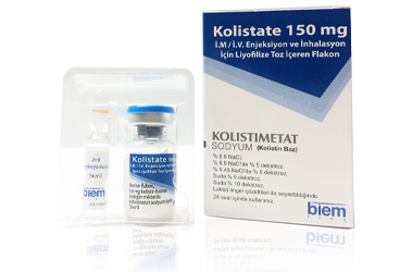 KOLISTATE 150 MG IM/IV ENJ. VE INHALASYON ICIN LIYOFILIZE TOZ ICEREN FLAKON